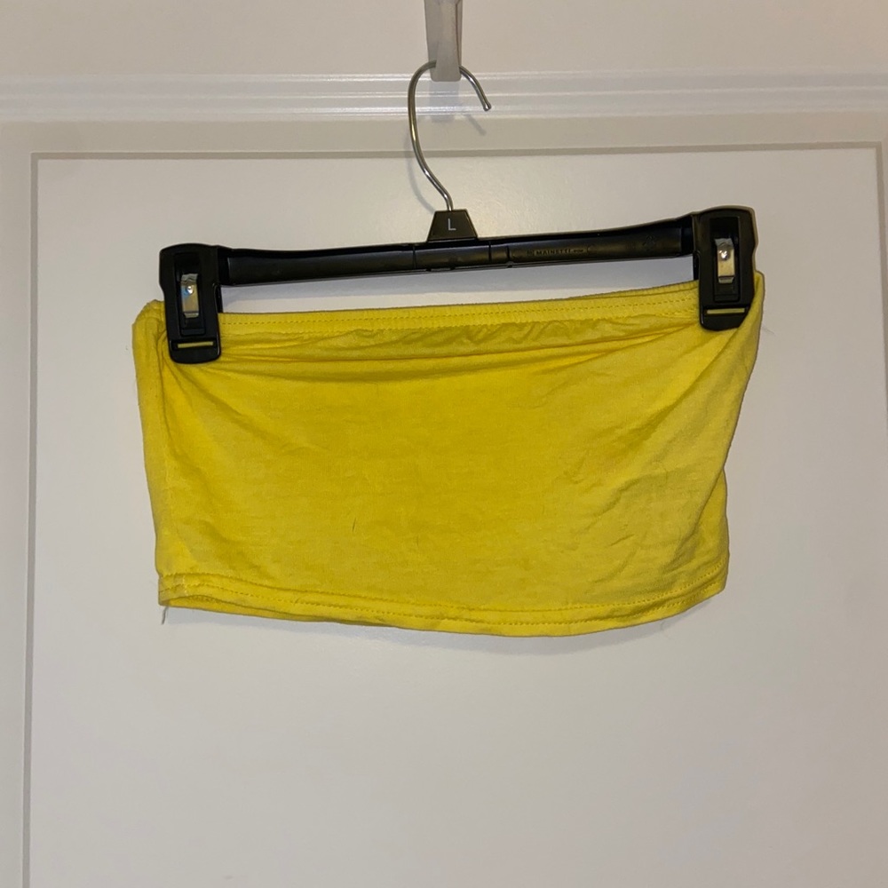 Yellow bandeau/tube top